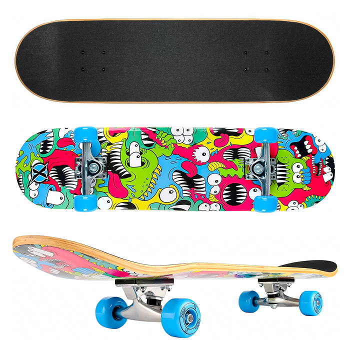 31" Kids Double Kick Skateboard