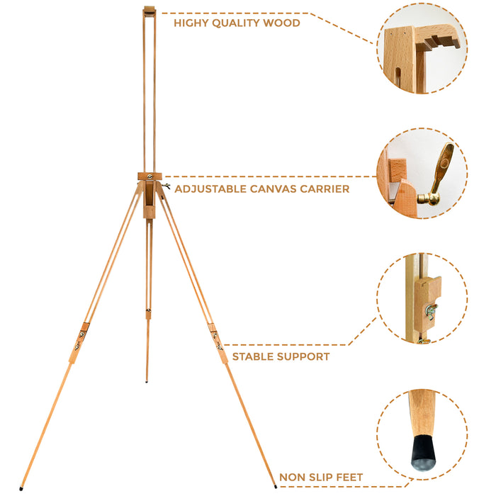 180cm Artist Studio Wooden Easel