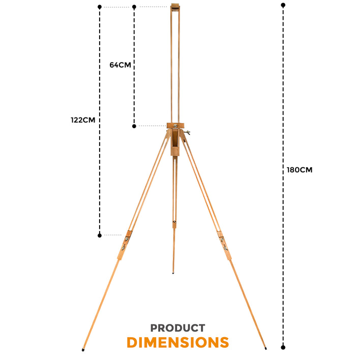 180cm Artist Studio Wooden Easel