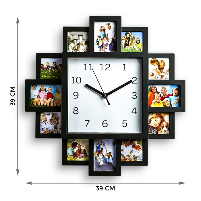 Wall Clock with Photo Frame