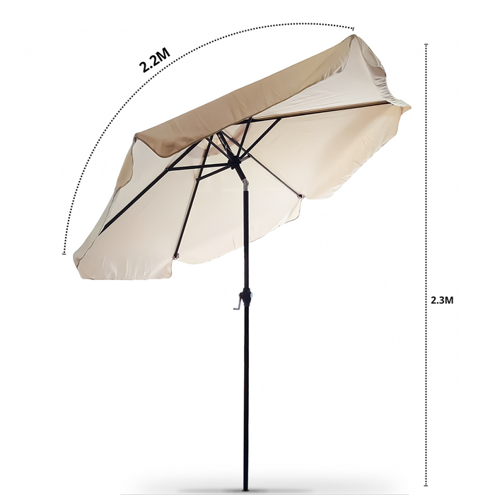 Cream Umbrella Dimensions 