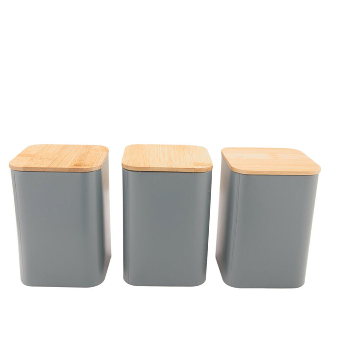 3pcs Grey Canister Set